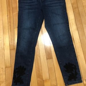 SimplyVera jeans with embroidery. Size 10